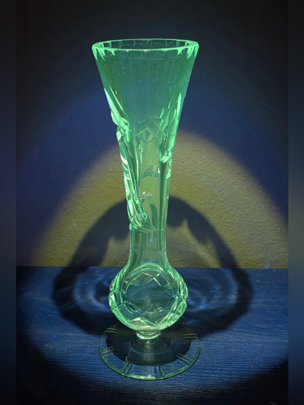 Vintage Uranium Glass Vase